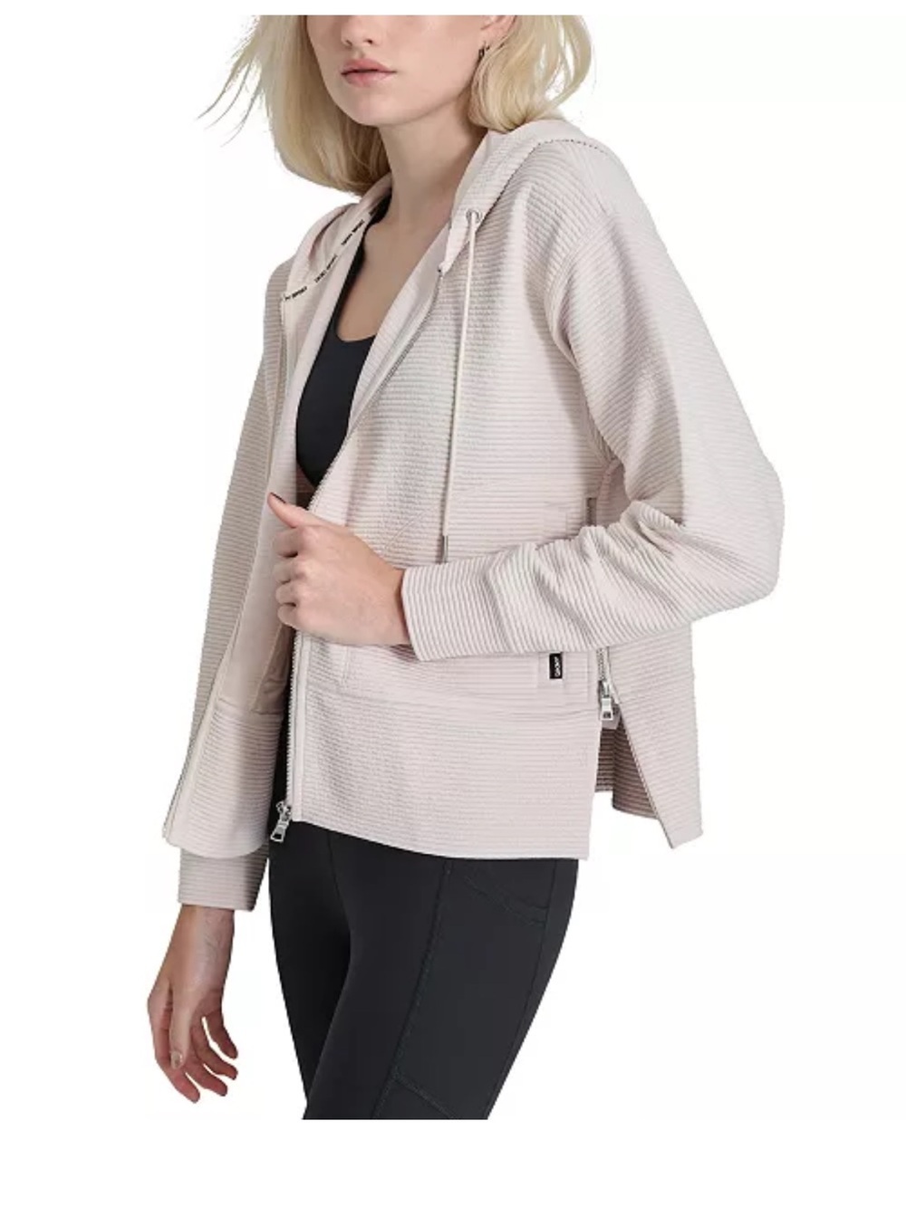 DKNY Women’s Tech Ottoman Full-Zip Hoodie